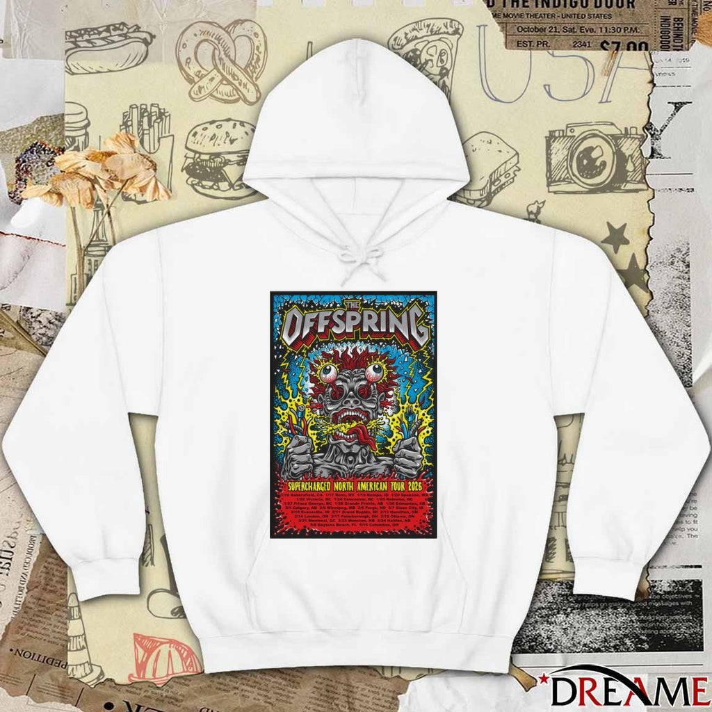 Poster The Offspring Supercharged North American 2026 Tour t-shirt
