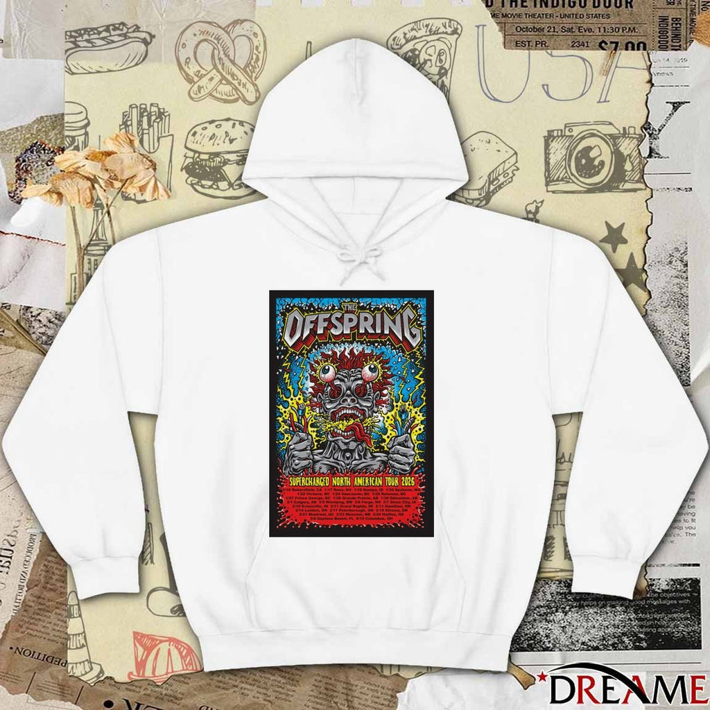 Poster The Offspring Supercharged North American Tour 2026 t-shirt