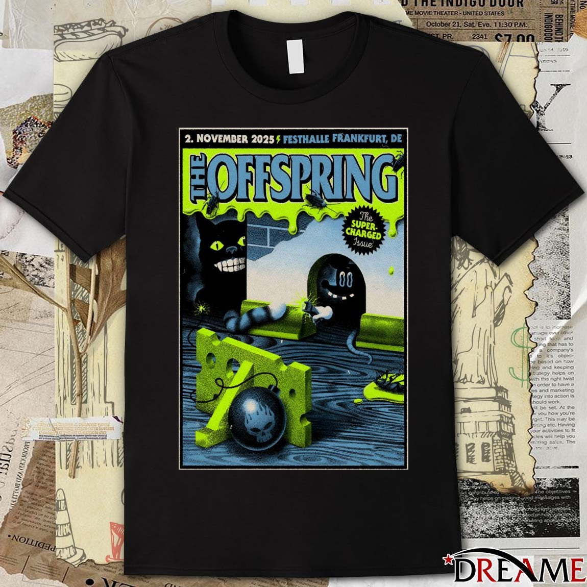 Poster The Offspring The Super-Charged Issue November 2 2025 Festhalle Frankfurt DE t-shirt