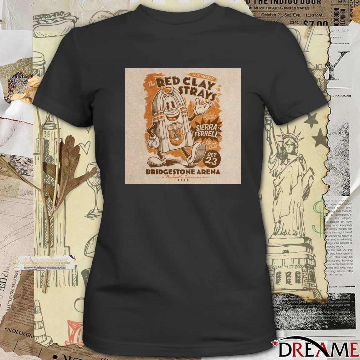 Poster The Red Clay Strays October 23 2026 Bridgestone Arena Nashville TN t-shirt