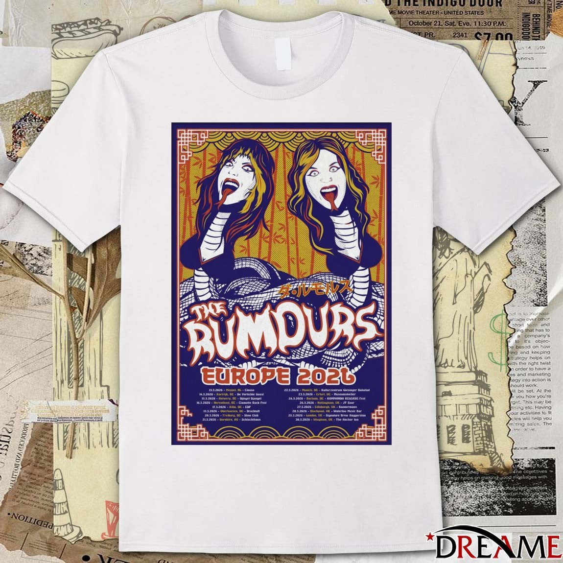 Poster The Rumours Tour 2026 May 13 – 30 Europe t-shirt