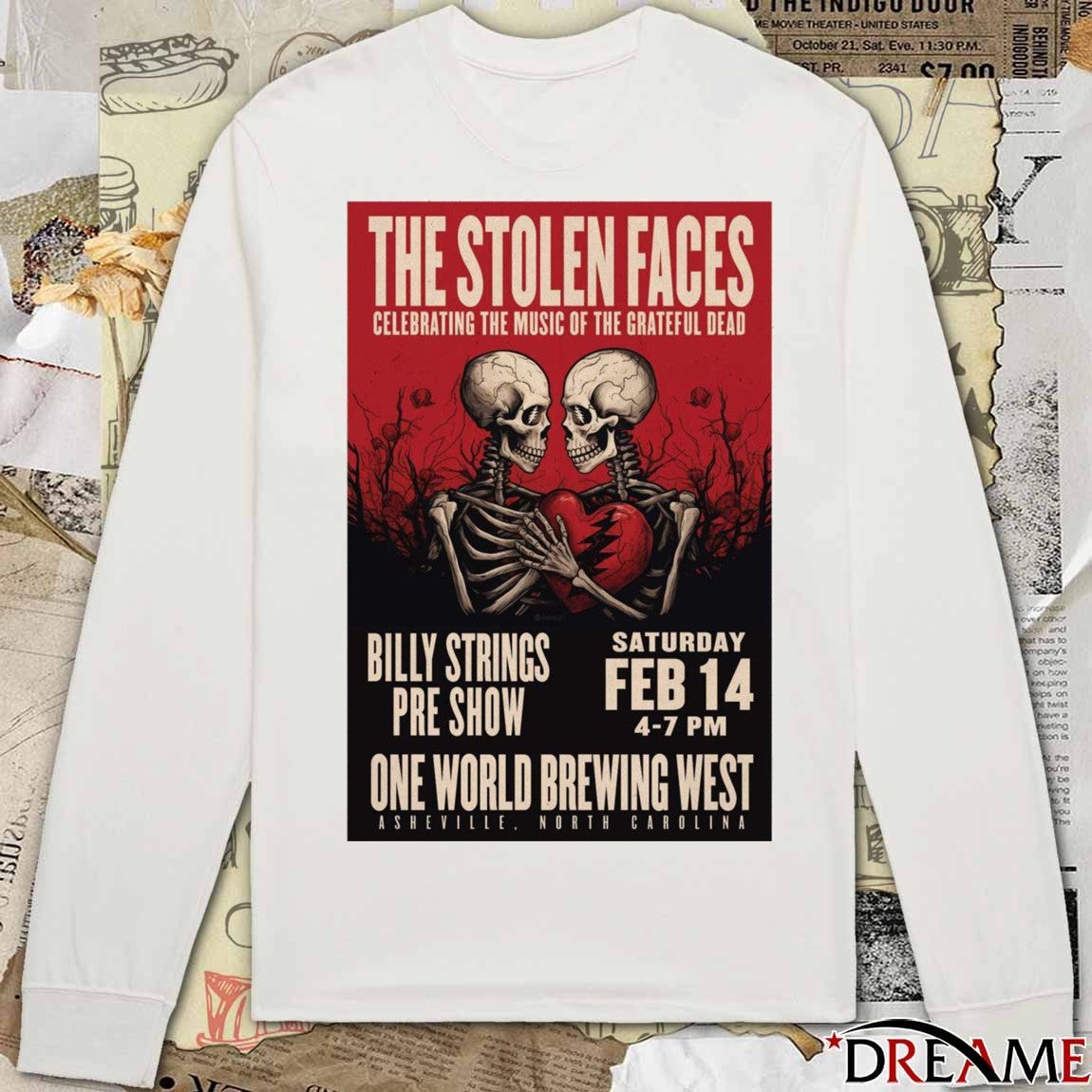 Poster The Stolen Faces Billy Strings concert this Saturday February 14 2026 t-shirt
