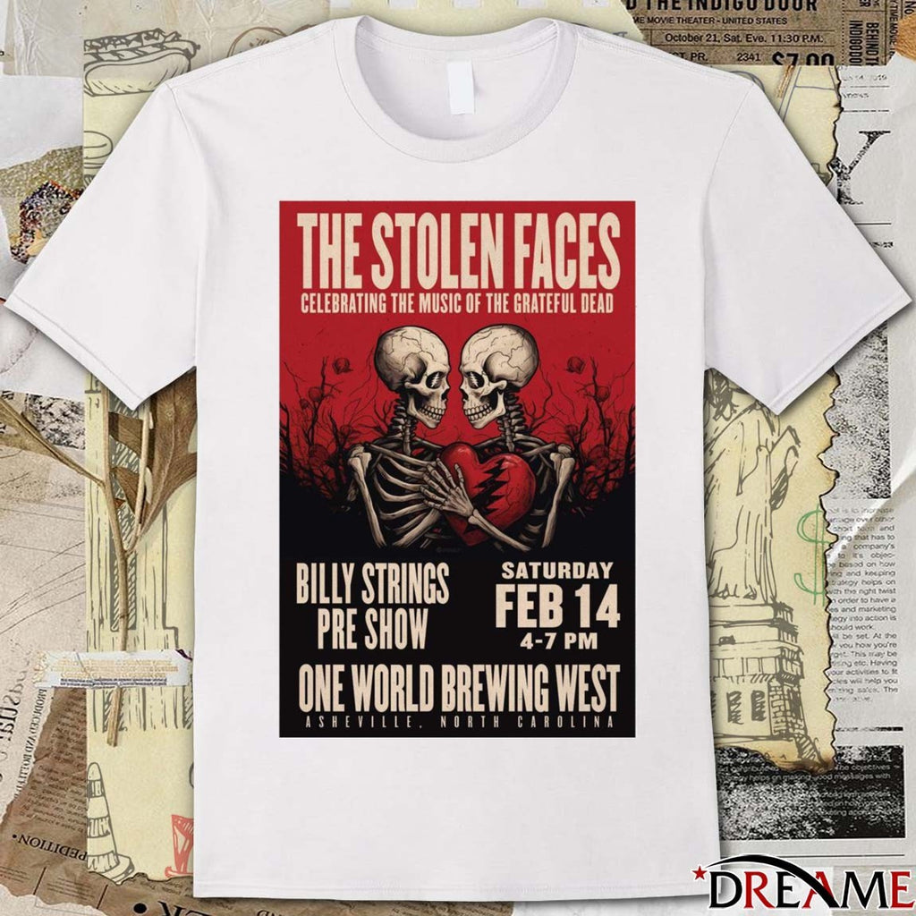 Poster The Stolen Faces Billy Strings concert this Saturday February 14 2026 t-shirt