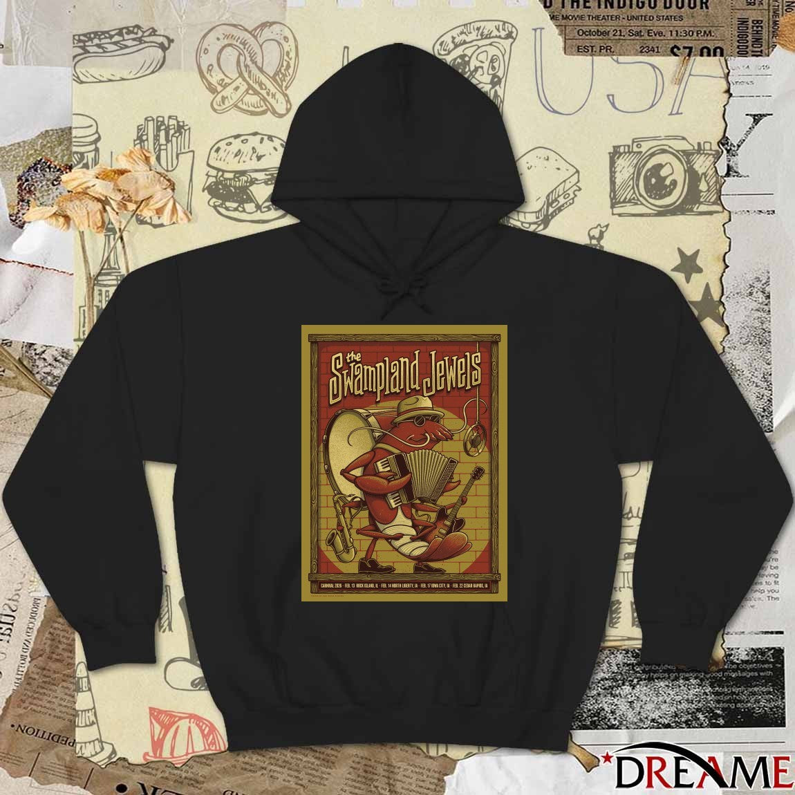 Poster The Swampland Jewels February 2026 Carnival Tour t-shirt