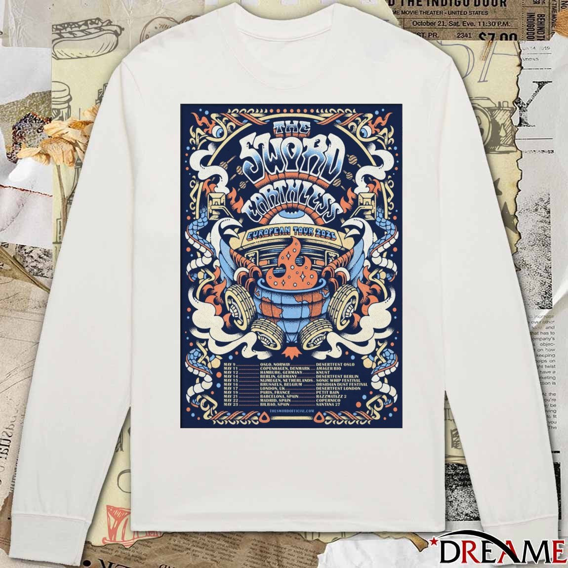 Poster The Sword And Earthless EU Tour 2026 May 9 – 23 t-shirt