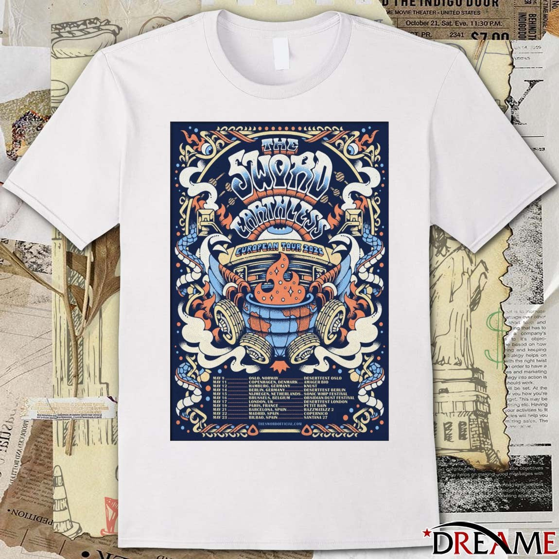 Poster The Sword And Earthless EU Tour 2026 May 9 – 23 t-shirt