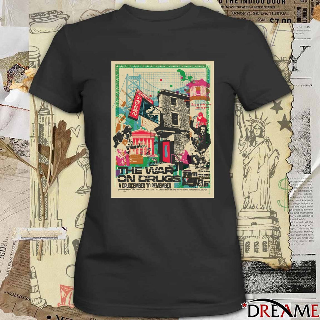 Poster The War On Drugs December 18-20 2025 Johnny Brenda’s Philadelphia PA t-shirt
