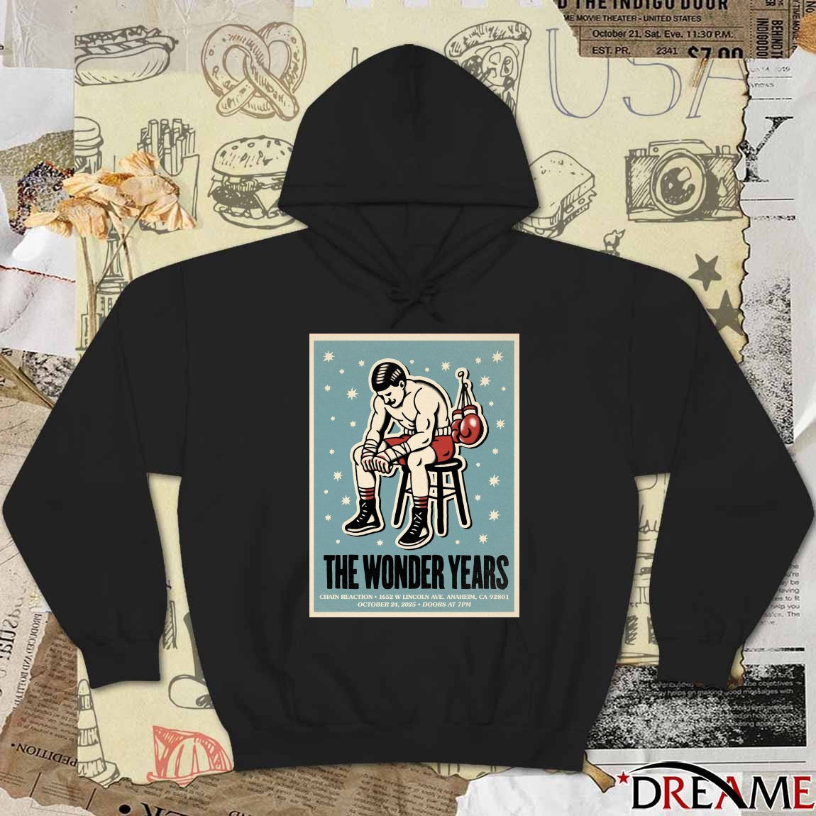 Poster The Wonder Years October 24 2025 Chain Reaction Show t-shirt