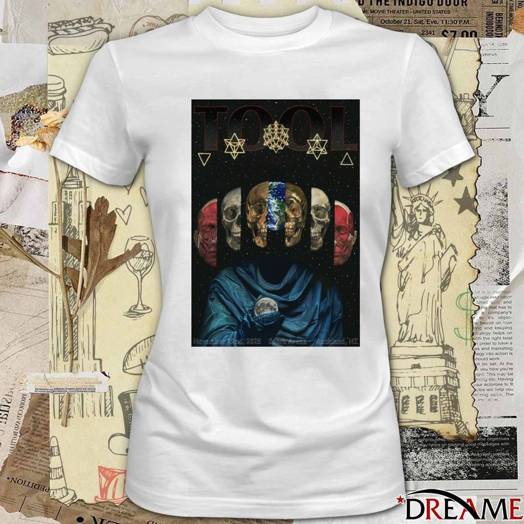 Poster Tool November 22 2025 Spark Arena Auckland New Zealand t-shirt