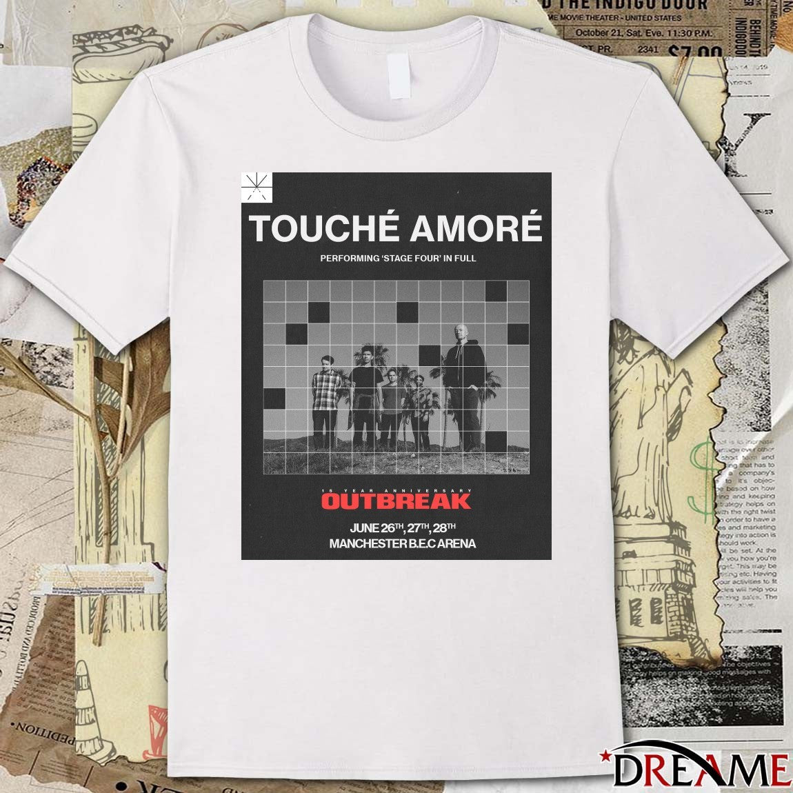 Poster Touche Amore Performing Stage Four In Full Arena June 26 – 28 2026 New t-shirt