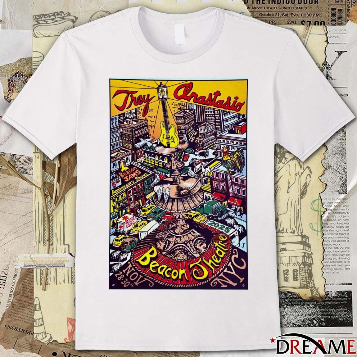 Poster Trey Anastasio Band November 28 2025 Beacon Theatre In NYC t-shirt