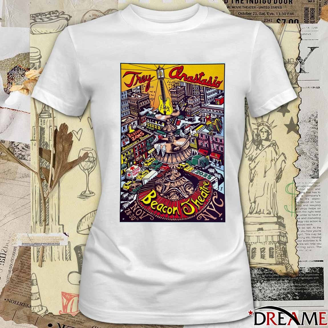 Poster Trey Anastasio Band November 28 2025 Beacon Theatre In NYC t-shirt