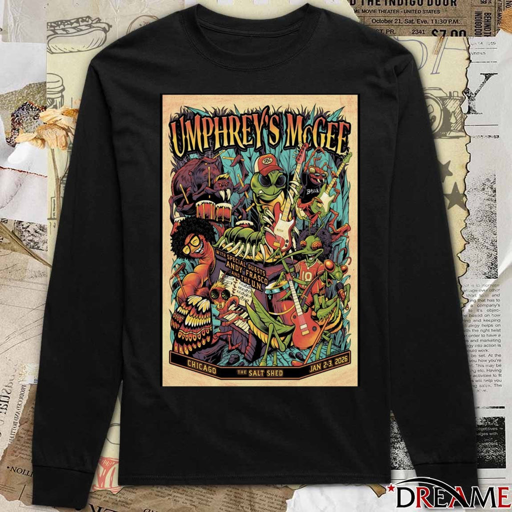 Poster Umphrey’s McGee Event Chicago IL On January 2-3 2026 t-shirt