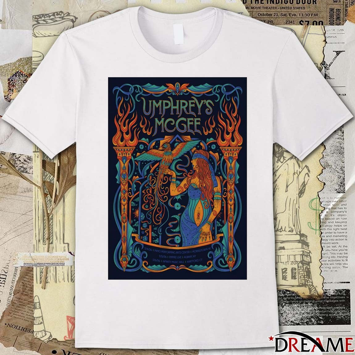 Poster Umphrey’s McGee February 2026 Shows February 04 Mayo Performing Arts Center t-shirt