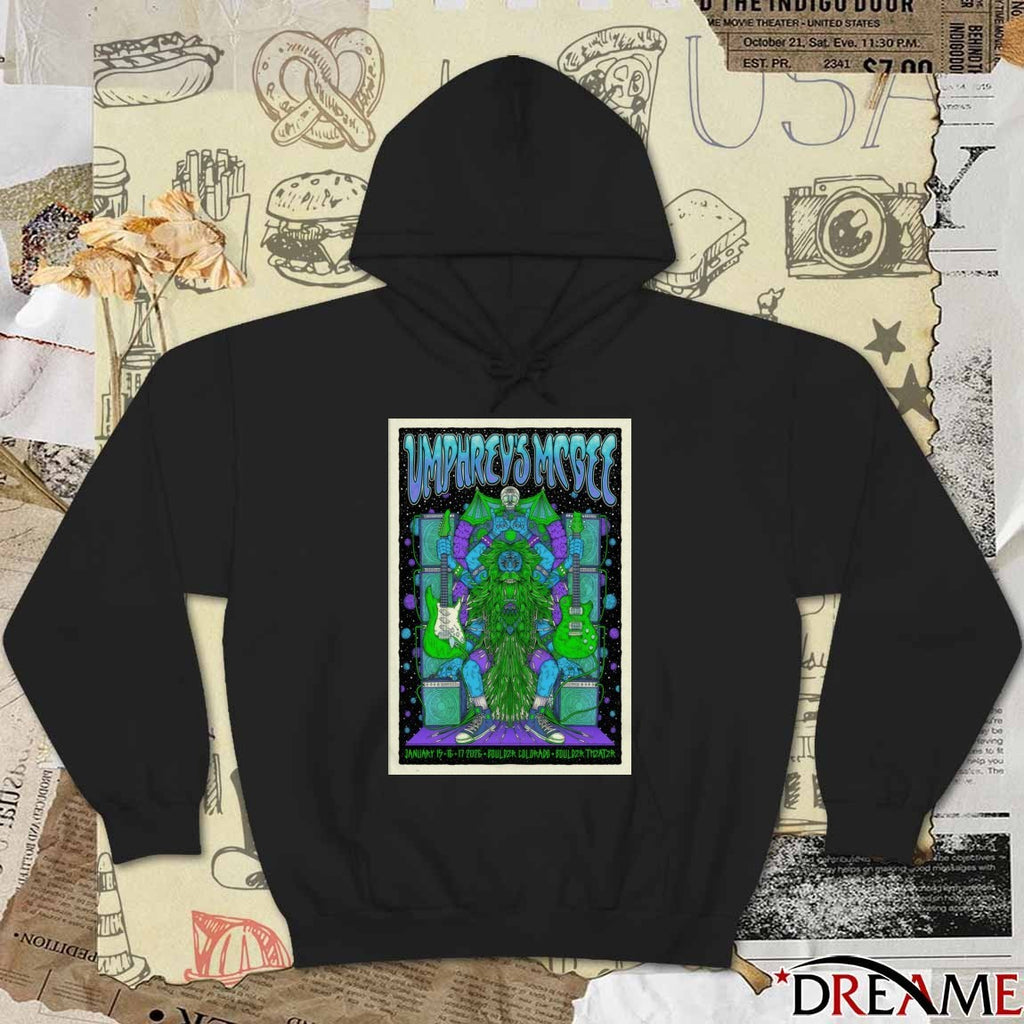 Poster Umphrey’s McGee January 15-17 2026 Boulder CO t-shirt