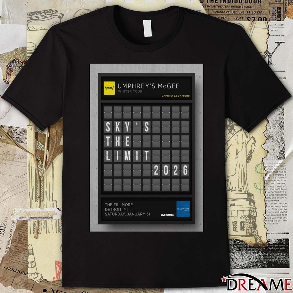 Poster Umphrey’s McGee January 31 2026 The Fillmore Detroit MI t-shirt