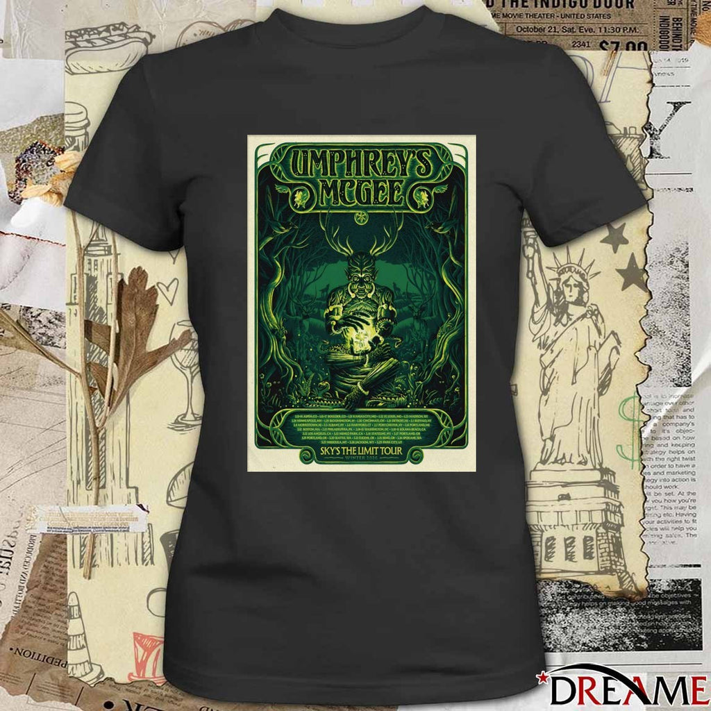 Poster Umphrey’s McGee Sky’s The Limit Winter Tour 2026 t-shirt