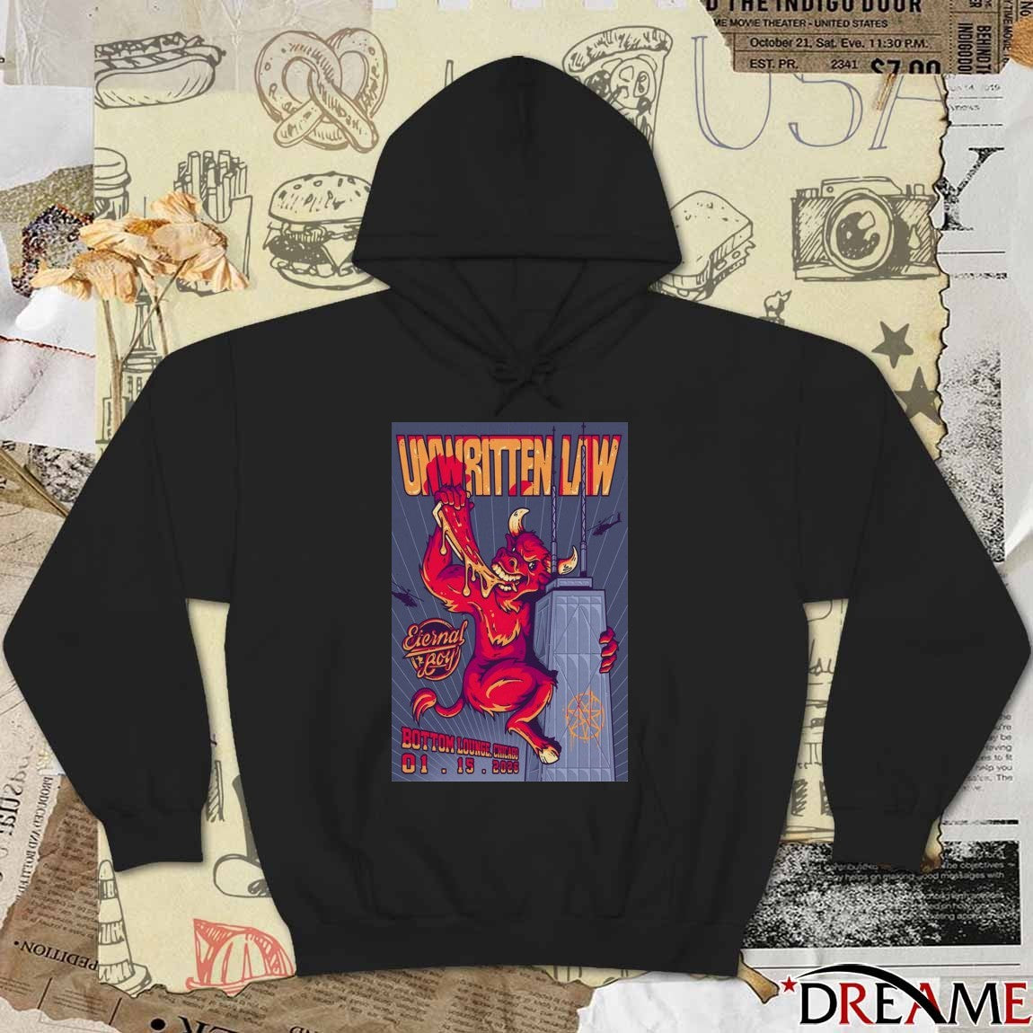 Poster Unwritten Law January 15 2026 Bottom Lounge Chicago t-shirt