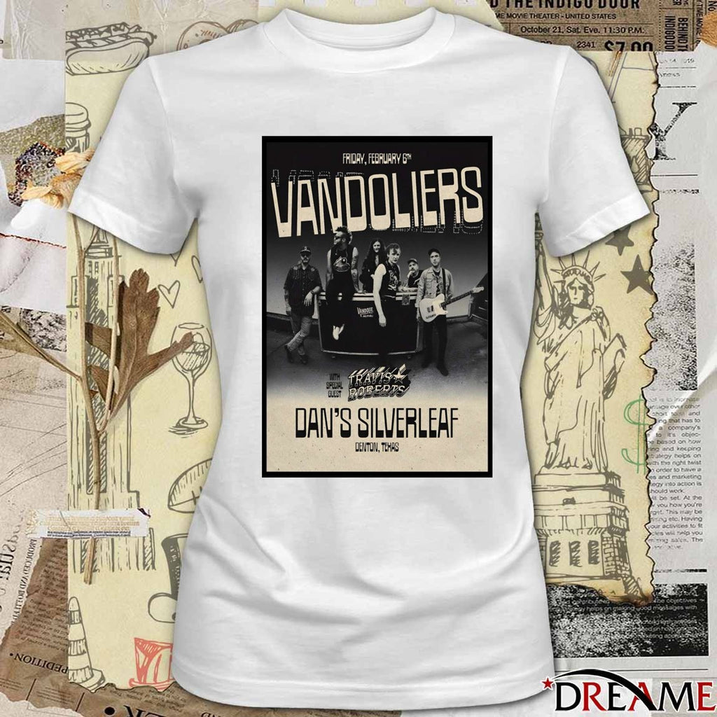 Poster Vandoliers Tour Denton TX On February 6 2026 t-shirt