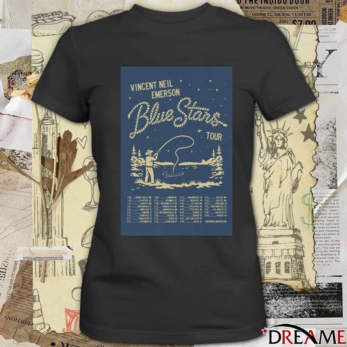 Poster Vincent Neil Emerson 2026 Blue Stars Tour t-shirt