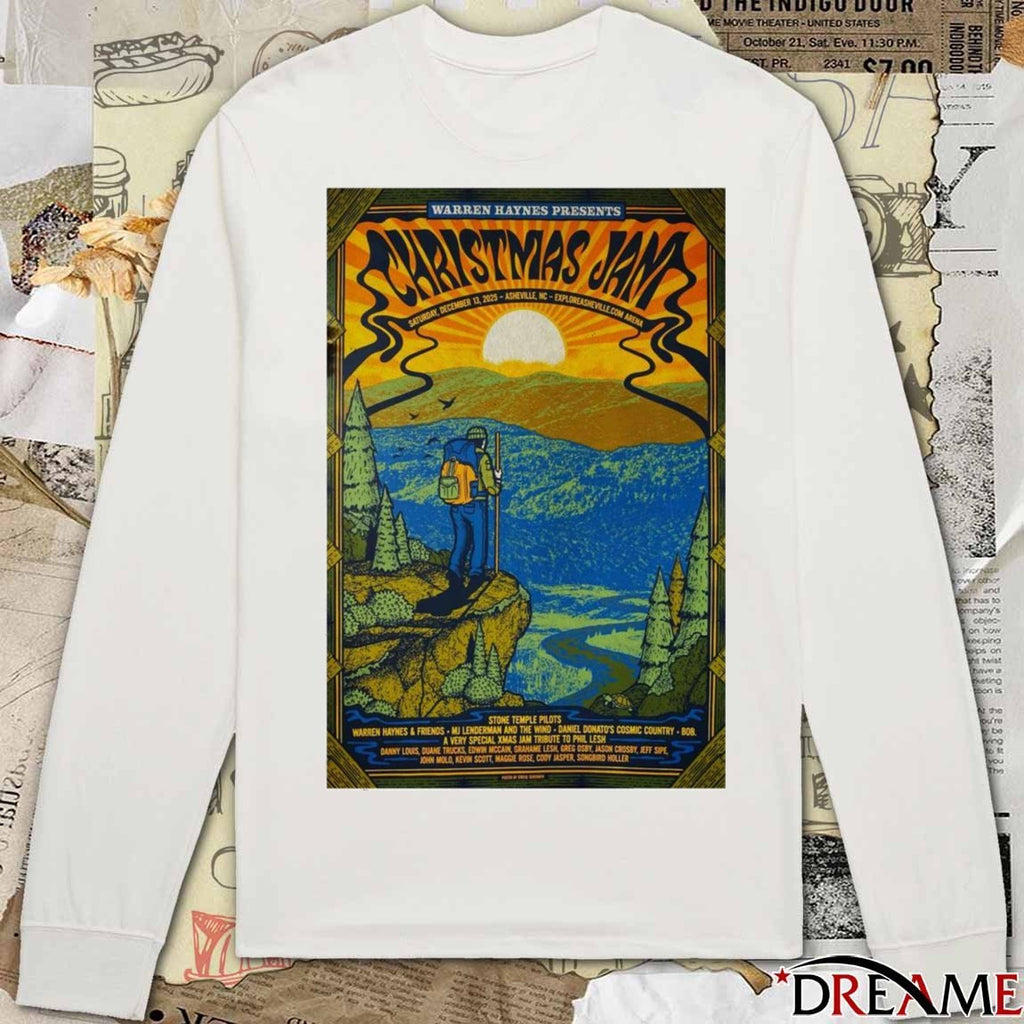 Poster Warren Haynes Presents The Christmas Jam December 13, 2025 Asheville t-shirt