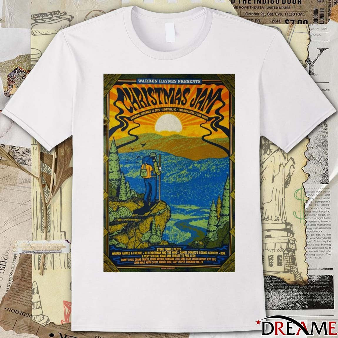 Poster Warren Haynes Presents The Christmas Jam December 13, 2025 Asheville t-shirt