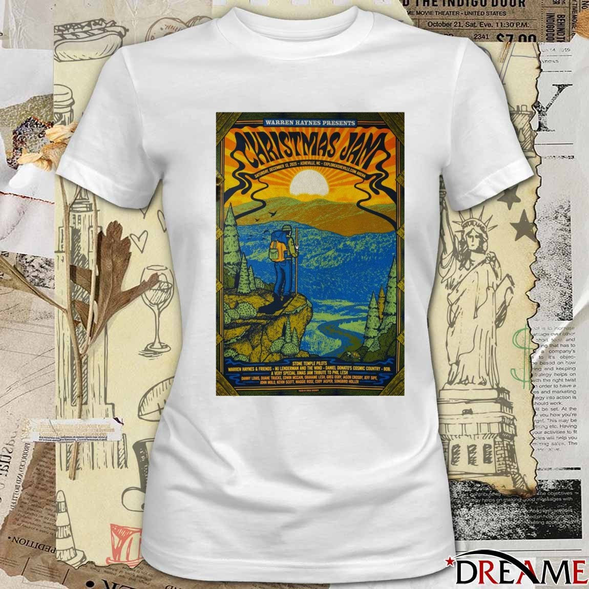 Poster Warren Haynes Presents The Christmas Jam December 13, 2025 Asheville t-shirt