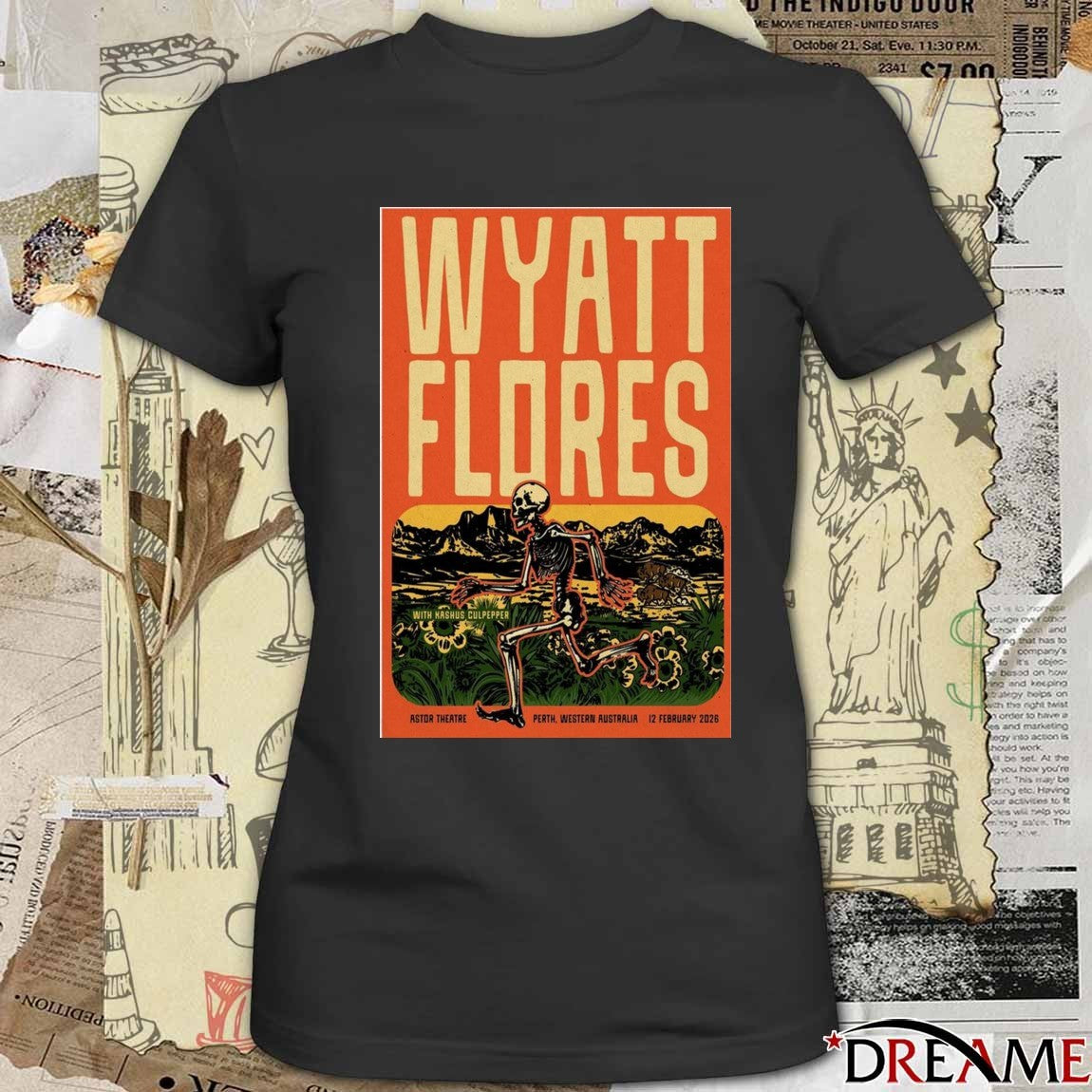Poster Wyatt Flores February 12 2026 Astor Theatre Perth, Western t-shirt