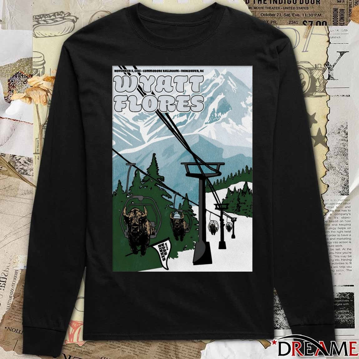 Poster Wyatt Flores Tour Vancouver BC On November 8 2025 t-shirt