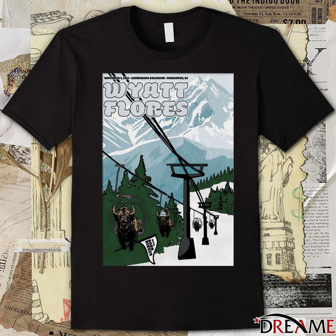Poster Wyatt Flores Tour Vancouver BC On November 8 2025 t-shirt