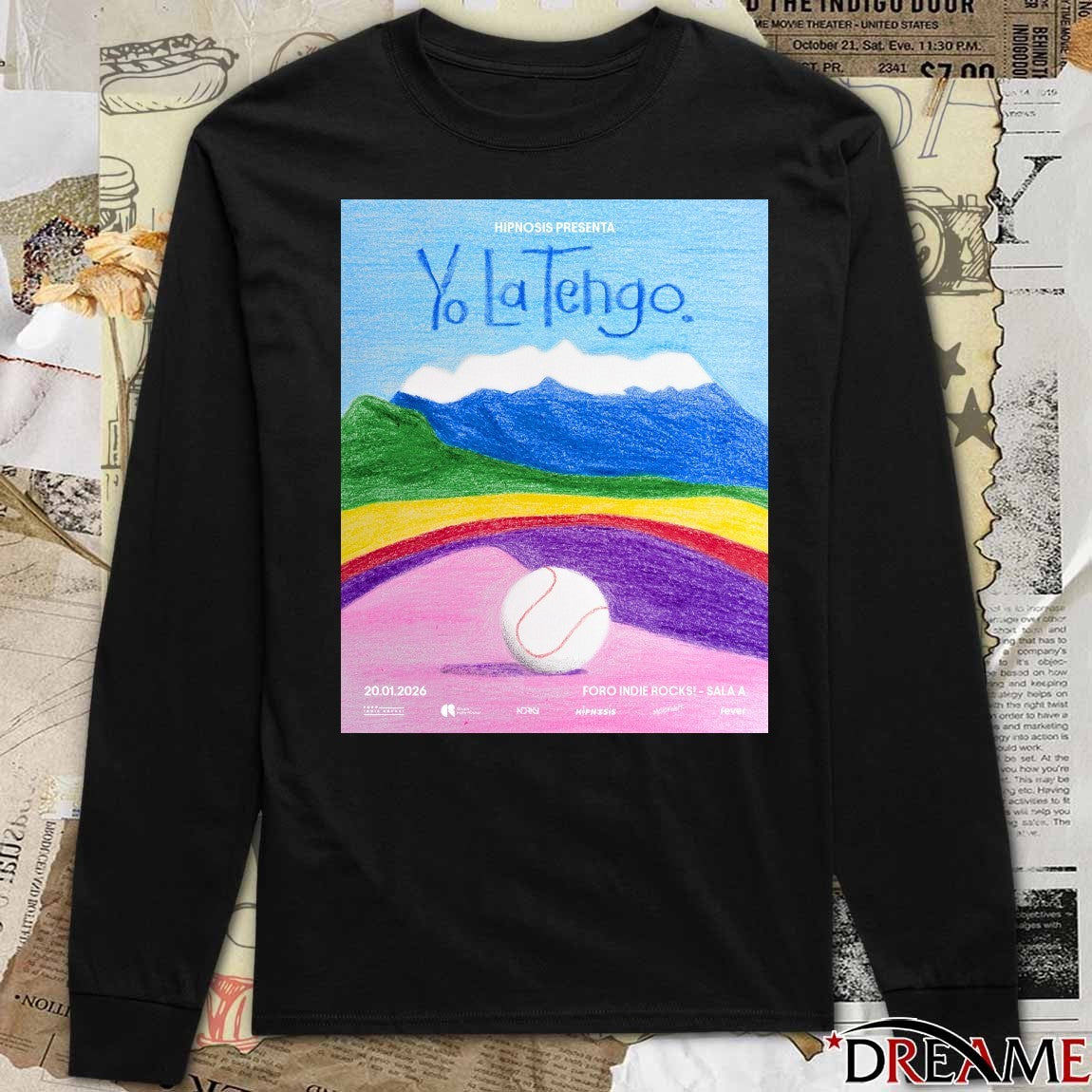 Poster Yo La Tengo Foro Indie Rocks Mexico January 20-21 2026 t-shirt