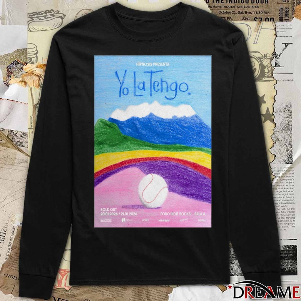 Poster Yo La Tengo Mexico City January 21 2026 Foro Indie Rocks t-shirt