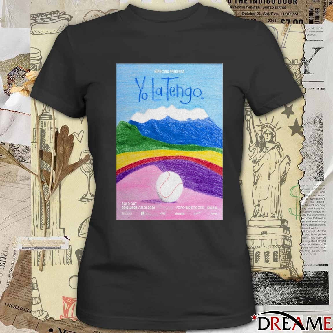 Poster Yo La Tengo Mexico City January 21 2026 Foro Indie Rocks t-shirt