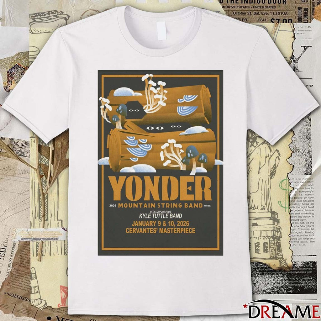 Poster Yonder Mountain String Band Denver Event On January 9-10 2026 t-shirt