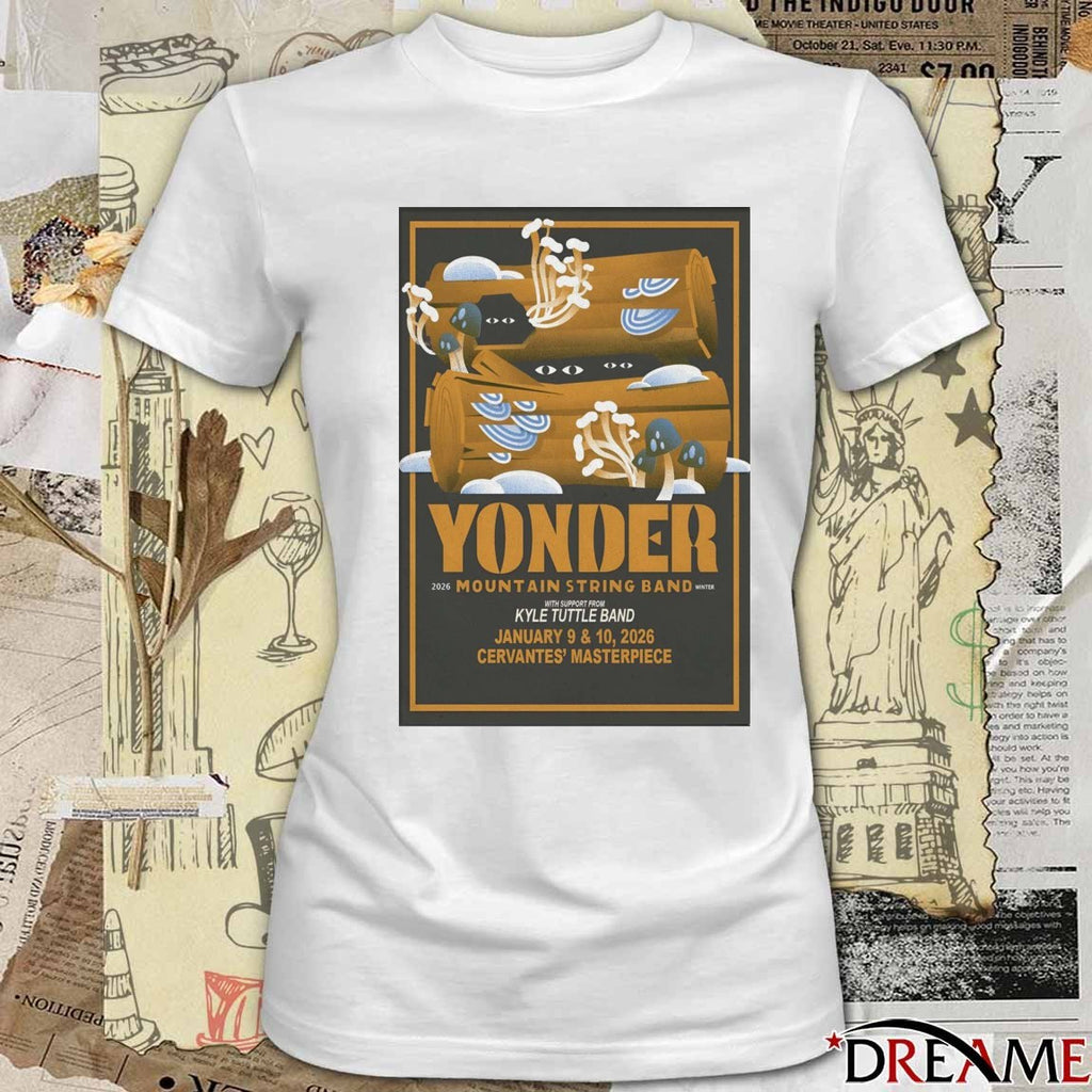 Poster Yonder Mountain String Band Denver Event On January 9-10 2026 t-shirt