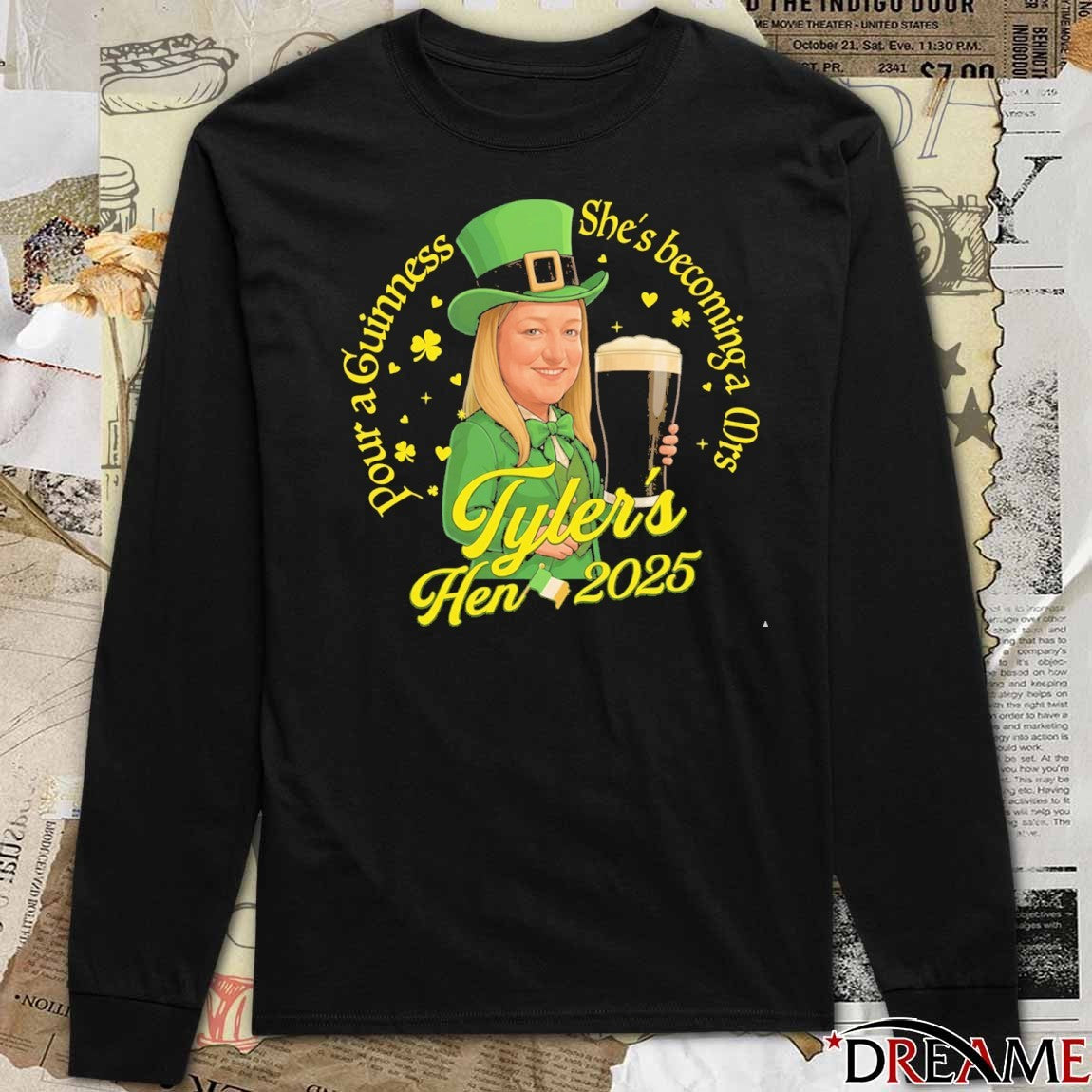 Pour A Guinness She’s Becoming A Mrs Tyler’s Hen 2025 t-shirt