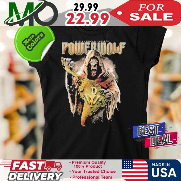 Powerwolf Latin American Crusade 2025 Tour Shirt