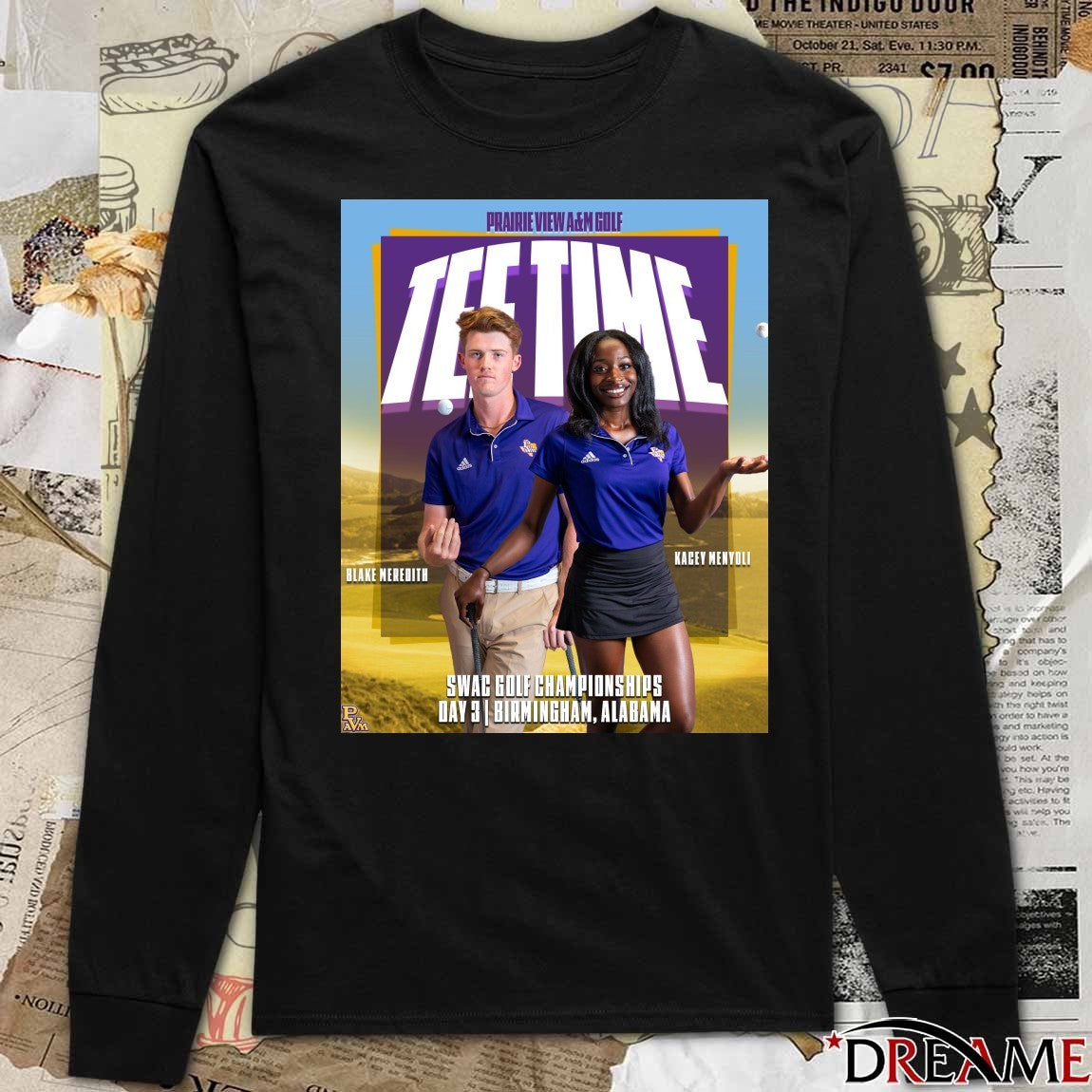 Prairie View A&m Tee Time Blake Meredith Kacey Menyoli Swac Golf Championships Poster t-shirt