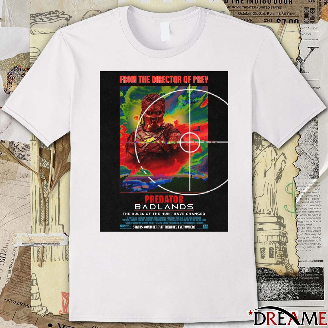 Predator Badlands The Rules Of The Hunt Have Changed November 7 2025 At Theatres Everywhere Poster t-shirt