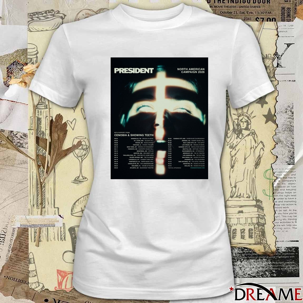 President North American Campaign 2026 With Cenobia and Showing Teeth Poster t-shirt