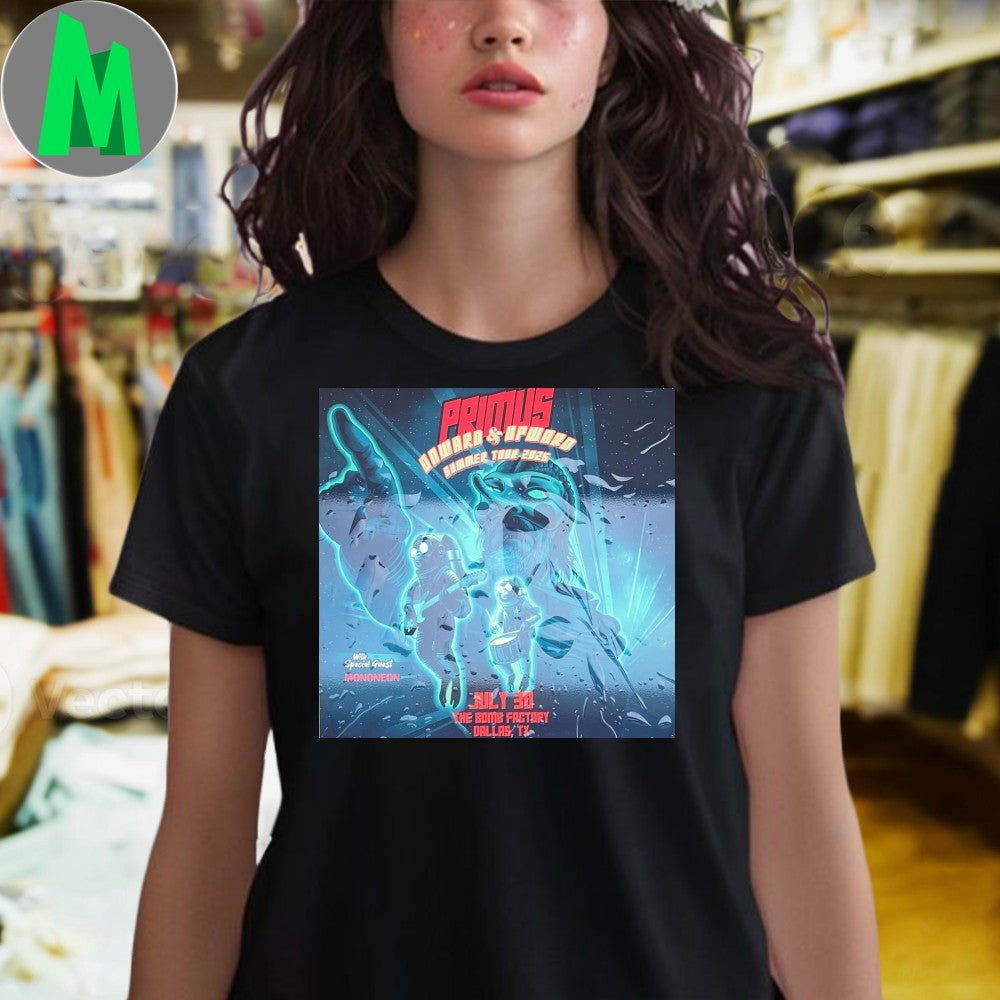 Primus Onward & Upward Summer Tour 2025 Concert T-Shirt