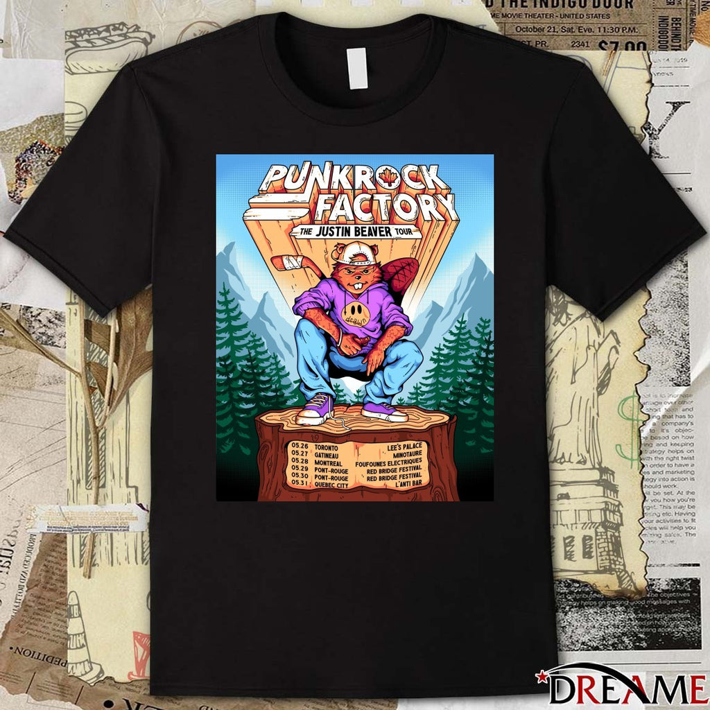 Punk Rock Factory The Justin Beaver Tour May 26-31 2026 Poster t-shirt