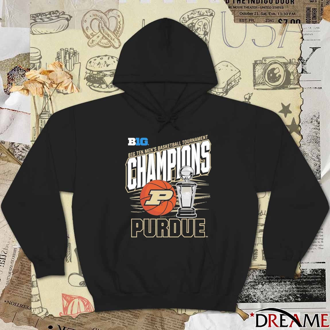Purdue Boilermakers 2026 Big Ten Men’s Basketball Tournament Champions Trophy t-shirt
