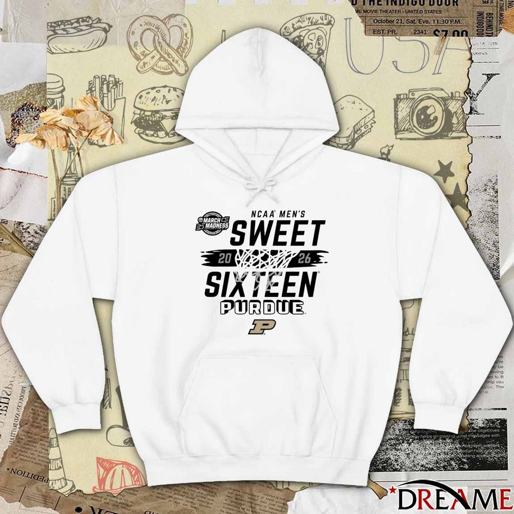Purdue Boilermakers 2026 NCAA March Madness Sweet Sixteen No 1 Offense America Big Ten Champions West Region t-shirt