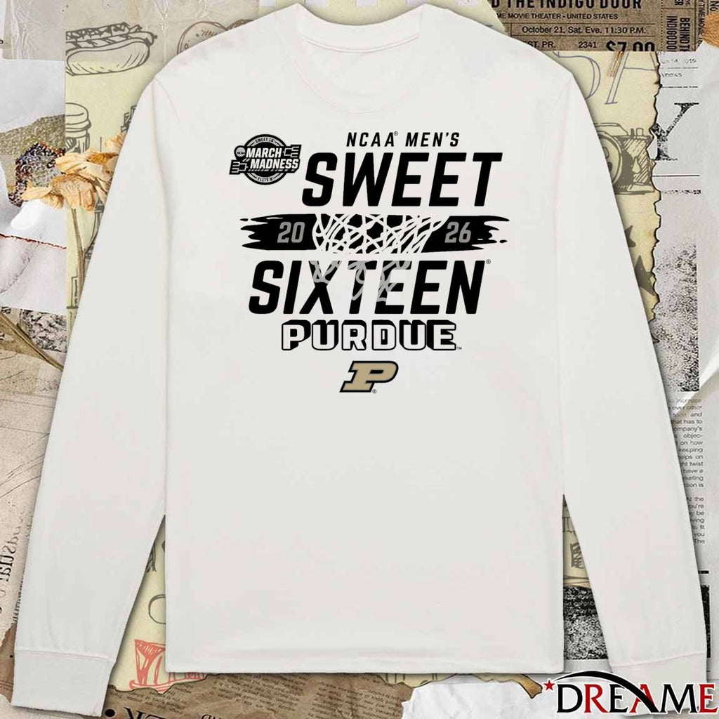 Purdue Boilermakers 2026 NCAA March Madness Sweet Sixteen No 1 Offense America Big Ten Champions West Region t-shirt