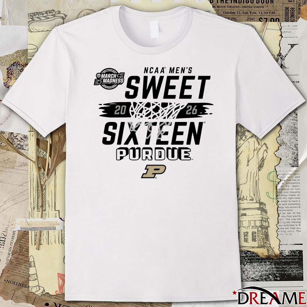 Purdue Boilermakers 2026 NCAA March Madness Sweet Sixteen No 1 Offense America Big Ten Champions West Region t-shirt