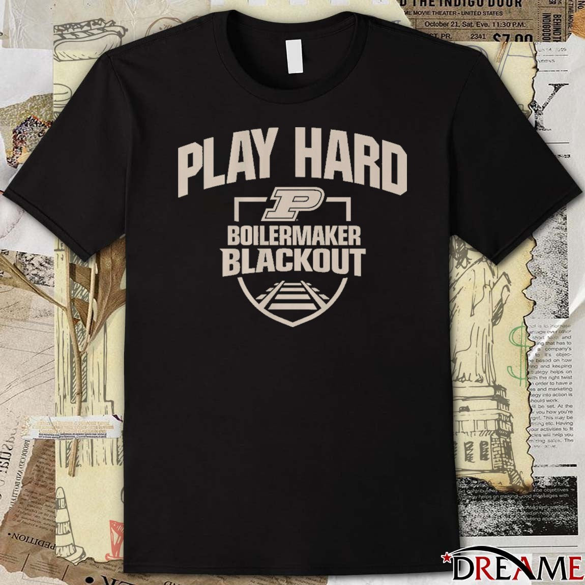 Purdue Boilermakers Basketball Blackout Play Hard 2026 t-shirt
