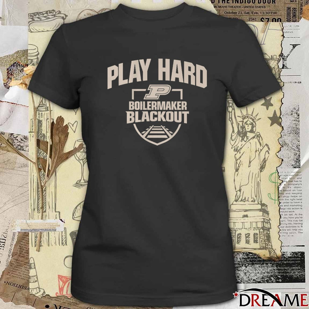 Purdue Boilermakers Basketball Blackout Play Hard 2026 t-shirt
