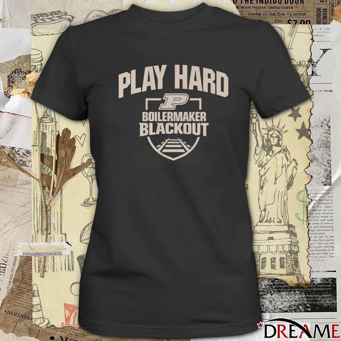 Purdue Boilermakers Basketball Blackout Play Hard 2026 t-shirt