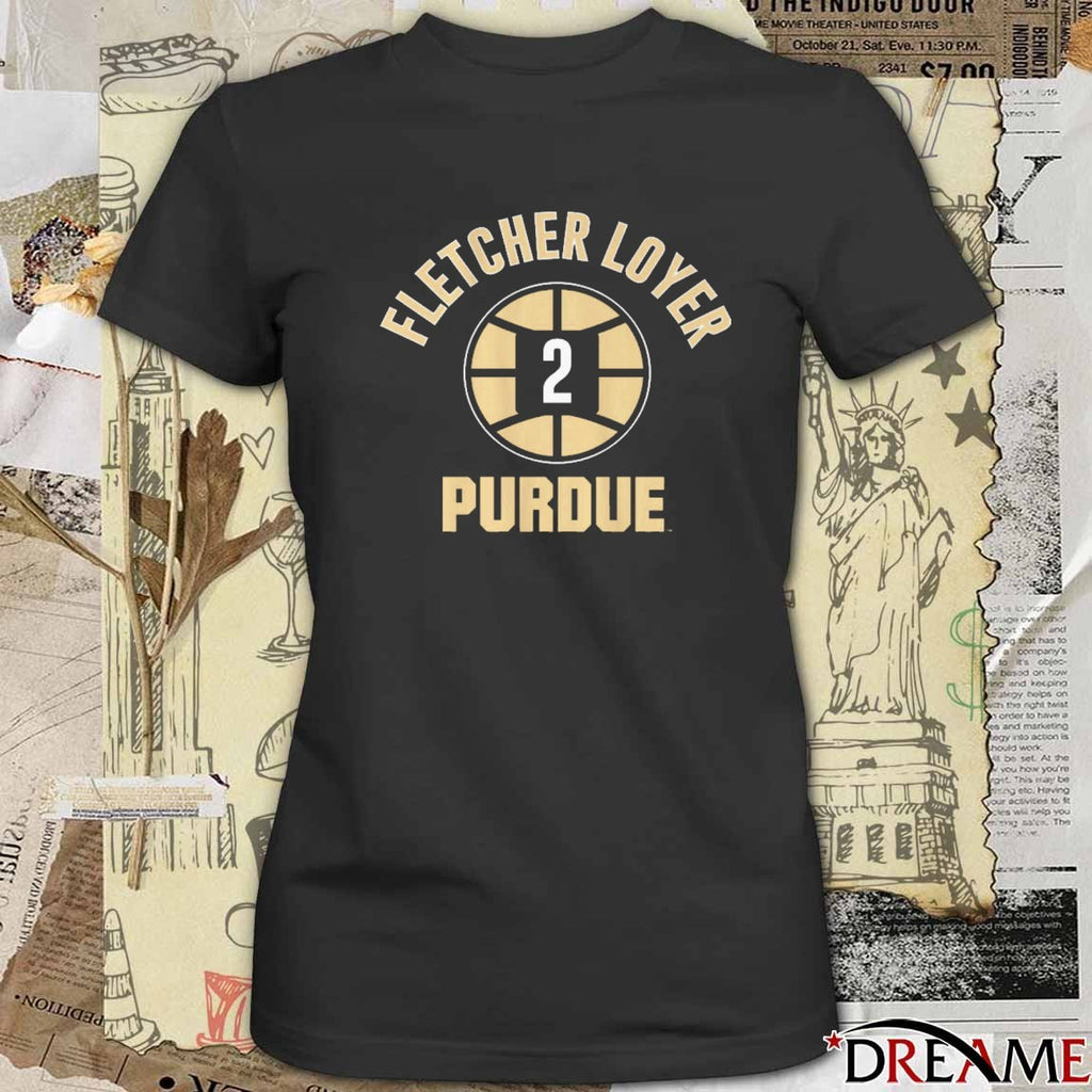Purdue Boilermakers Basketball Fletcher Loyer Name Number Ball 2 t-shirt